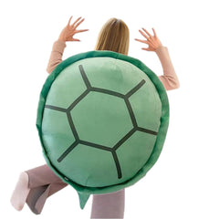 SEAHOME Wearable Turtle Shell Pillows，Turtle Plush Pillow Stuffed Animal Costume for Kids Adults ， Plush Toy Funny Dress Up Creative Gifts (Green, 32 inch)