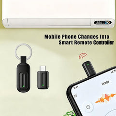 Universal Mini Smart IR Remote Controller iOS Android Mobile Phone Infrared Controller Smartphone Infrared Controller Adapter for Using in Control Most Home Appliances (Type C, Black)