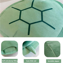 SEAHOME Wearable Turtle Shell Pillows，Turtle Plush Pillow Stuffed Animal Costume for Kids Adults ， Plush Toy Funny Dress Up Creative Gifts (Green, 32 inch)