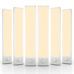 6 Pack Under Cabinet Lights Wireless, 32 LED Motion Sensor Light Indoor Rechargeable Magnetic Closet Lights Battery Operated, Under Counter Lights for Kitchen, Wardrobe, Hallway, Stairs
