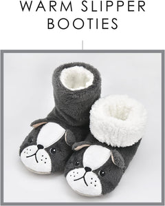 DICUIRD Womens Slipper Socks Comfy&Warm Animal Non-Skid Bedroom Slipper Booties