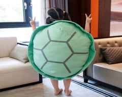 SEAHOME Wearable Turtle Shell Pillows，Turtle Plush Pillow Stuffed Animal Costume for Kids Adults ， Plush Toy Funny Dress Up Creative Gifts (Green, 32 inch)
