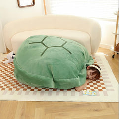 SEAHOME Wearable Turtle Shell Pillows，Turtle Plush Pillow Stuffed Animal Costume for Kids Adults ， Plush Toy Funny Dress Up Creative Gifts (Green, 32 inch)