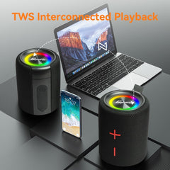 2 in 1 Magnetic Dual Splittable Bluetooth Speaker, 40W Portable Wireless Speakers with Deep Bass, IPX6 Waterproof, Bluetooth 5.3, 24H Playtime, 360° Stereo Sound for Home, Outdoor, Party, Travel