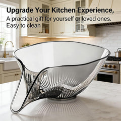 Drain Basket with Spout, Kitchen Sink Strainer Drainage Basket Funnel for Food, Fruit Storage Containers with Colander, Kitchen Accessories Gadgets for Washing Vegetables & Fruits (Mix)