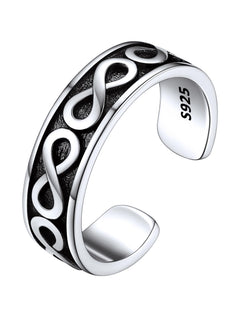 ChicSilver Toe Rings for Women 925 Sterling Silver Toe Ring Hypoallergenic Adjustable Open Rings for Women Summer Jewelry