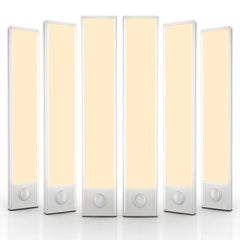 6 Pack Under Cabinet Lights Wireless, 32 LED Motion Sensor Light Indoor Rechargeable Magnetic Closet Lights Battery Operated, Under Counter Lights for Kitchen, Wardrobe, Hallway, Stairs