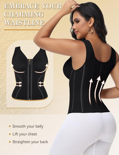 SHAPSHE Waist Trainer Corset for Women Tummy Control Workout Sport Girdle Hourglass Cincher Body Shaper Postpartum with Bra