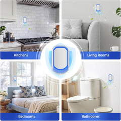 Plug In Air Ionizer 4 Pack, Air Purifier Ionizer Negative Ion for Home Bedroom, Small Air Purifier for Pet Odor Smoke Dust, Ozone Free Room Air Purifier, Quiet Air Freshener Plug in