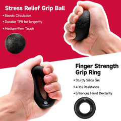 FitBeast Grip Strengthener Forearm Strengthener Hand Grips Strengthener Kit - 5 Pack Adjustable Resistance