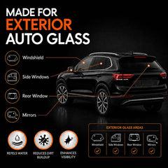 Glass Oil Film Remover for Car, 100ml Roll-On Glass Compound with Cleaning Board, Removes Oil Film & Smudges, Improve Windshield Clarity for Safe Driving