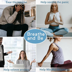 Anxiety Breathe Necklace Mindfulness Breathing Necklace Stress Relief Stainless Steel Pendant Necklace for Women Men