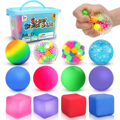 6 Set Squishy Sensory Stress Squeezing Balls forAdults: Best Calming Tool to Relieve Anxiety, Vent Mood and Improve Focus, Easter Basket Stuffers for Kids, Goodie Bag Stuffers