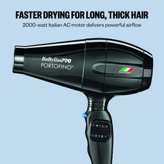 BaBylissPRO Nano Titanium Italian Portofino Hair Dryer - Professional 2000 Watt Blow Dryer