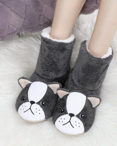 DICUIRD Womens Slipper Socks Comfy&Warm Animal Non-Skid Bedroom Slipper Booties