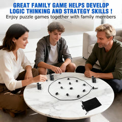 Magnetic Chess Game, Magnet Game with 20 Larger Black Stones & String, Strategy Magnetic Game for Family, Magnet Board Game Party Favors for Adults