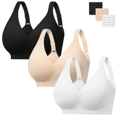 habibee Jelly Push Up Bra for Women Plus Size Wireless Full Coverage Bra for Large Breast, Seamless Everyday Bralette 32D-46E