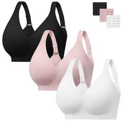 habibee Jelly Push Up Bra for Women Plus Size Wireless Full Coverage Bra for Large Breast, Seamless Everyday Bralette 32D-46E
