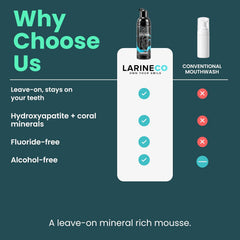 Larineco Remineralizing Mousse – Leave-On Oral Care Foam with Xylitol, Peppermint & Spearmint Oils – Refreshing Mint Mousse for Clean Mouthfeel & Fresh Breath Support – Daily Oral Care Formula