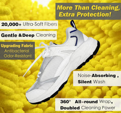 Shoe Washing Machine Bag,Laundry Shoe Bag for Washer and Dryer,Reusable Shoe Cleaning Bag for Sneakers,Tennis Shoes,With Self-locking Zipper, Microfiber Inside,Include Shoe Bag (Pro Yellow - 1 Pack)