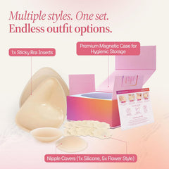 Muse Saga Push Up Sticky Bra Inserts – Hypoallergenic Sticky Bra inserts push up, Invisible Sticky push up bra inserts