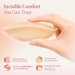 Muse Saga Push Up Sticky Bra Inserts – Hypoallergenic Sticky Bra inserts push up, Invisible Sticky push up bra inserts