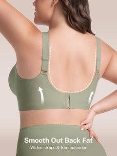 habibee Jelly Push Up Bra for Women Plus Size Wireless Full Coverage Bra for Large Breast, Seamless Everyday Bralette 32D-46E