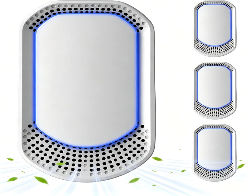 Plug In Air Ionizer 4 Pack, Air Purifier Ionizer Negative Ion for Home Bedroom, Small Air Purifier for Pet Odor Smoke Dust, Ozone Free Room Air Purifier, Quiet Air Freshener Plug in