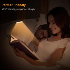 Gritin 16 LED Rechargeable Book Light for Reading in Bed | Eye Caring 3 Color Temperatures,Stepless Dimming Brightness,80 Hrs Runtime,Lightweight Flexible Clip on Light for Book Lovers