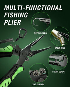 Ghosthorn Fishing Rod and Reel Combo Graphite Telescoping Fishing Pole Portable Travel Kit with Carrier Bag for Freshwater Saltwater