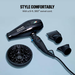 BaBylissPRO Nano Titanium Italian Portofino Hair Dryer - Professional 2000 Watt Blow Dryer