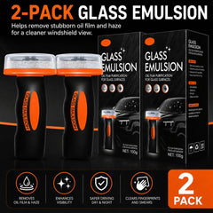 Glass Oil Film Remover for Car, 100ml Roll-On Glass Compound with Cleaning Board, Removes Oil Film & Smudges, Improve Windshield Clarity for Safe Driving