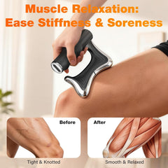 Electric Heated Muscle Scraper Tool, 3-in-1 Multifunctional Fascia Knife Massage with Heat & Vibration, Portable Smart LED Electric Gua Sha Massage Tool for Full Body Relax