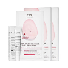 CANDORLOV Overnight Collagen Lifting Face Mask 5 Sheets, Korean Face Lifting Deep Hydrogel Mask for Glass Skin, Anti-Aging with PDRN, Hyaluronic Acid for Elasticity, Firmness