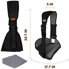 Baby Sling Carrier for Toddler, Baby Side Carrier with Detachable Seat Cushion, Lightweight Toddler Carrier Fits 9–48 Months, Adjustable Shoulder Strap, One Size Fits All Parents (Black)