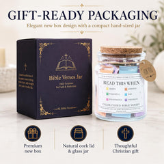 Read This When Bible Verses Jar – Birthday Gifts for Women, Christian Gifts for Women, Graduations Gift for Her, Gift for Mom from Daughter