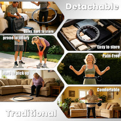 Weighted Hula Infinity Fitness Hoop for Adult Weight Loss, 2 in 1 Smart Fitness Workout Hula Circle Hoops with 26/28 Detachable Knots, Exercise Fit Hoop Suitable for Women and Beginners