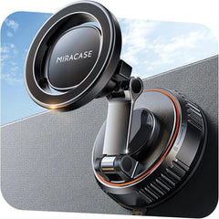 Miracase for MagSafe Car Mount[3600gf Strong Magnet & 89+LBS Suction Base]Vacuum Magnetic Phone Holders for Your Car, 360° Adjustable Dashboard & Windshield Mount with Dash Accents for All Smartphones