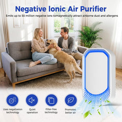 Plug In Air Ionizer 4 Pack, Air Purifier Ionizer Negative Ion for Home Bedroom, Small Air Purifier for Pet Odor Smoke Dust, Ozone Free Room Air Purifier, Quiet Air Freshener Plug in