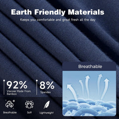 BAMBOO COOL Men's Ultra Breathable Underwear,No Riding Up Boxer Briefs with ComfortFlexible Waistband,Multipack