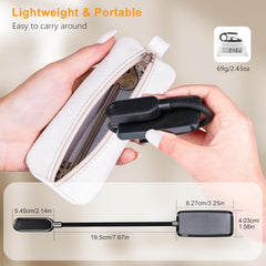 Gritin 16 LED Rechargeable Book Light for Reading in Bed | Eye Caring 3 Color Temperatures,Stepless Dimming Brightness,80 Hrs Runtime,Lightweight Flexible Clip on Light for Book Lovers