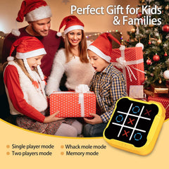 4-in-1 Tic Tac Toe Toys for Kid: Age 6-12 Kids Portable Sensory Puzzle Game | Electronic Toy for 6-12 Years Boys Girls - Development Memory,Reaction Skills - Travel Home School Christmas Birthday Gift